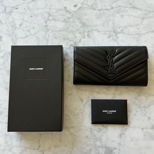 YSL CASSANDRE MATELASSÉ LARGE FLAP WALLET
